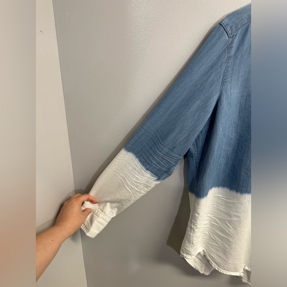 Frank & Eileen Barry Button Up Indigo Dip Denim Style - Size Small - Picture 4 of 6